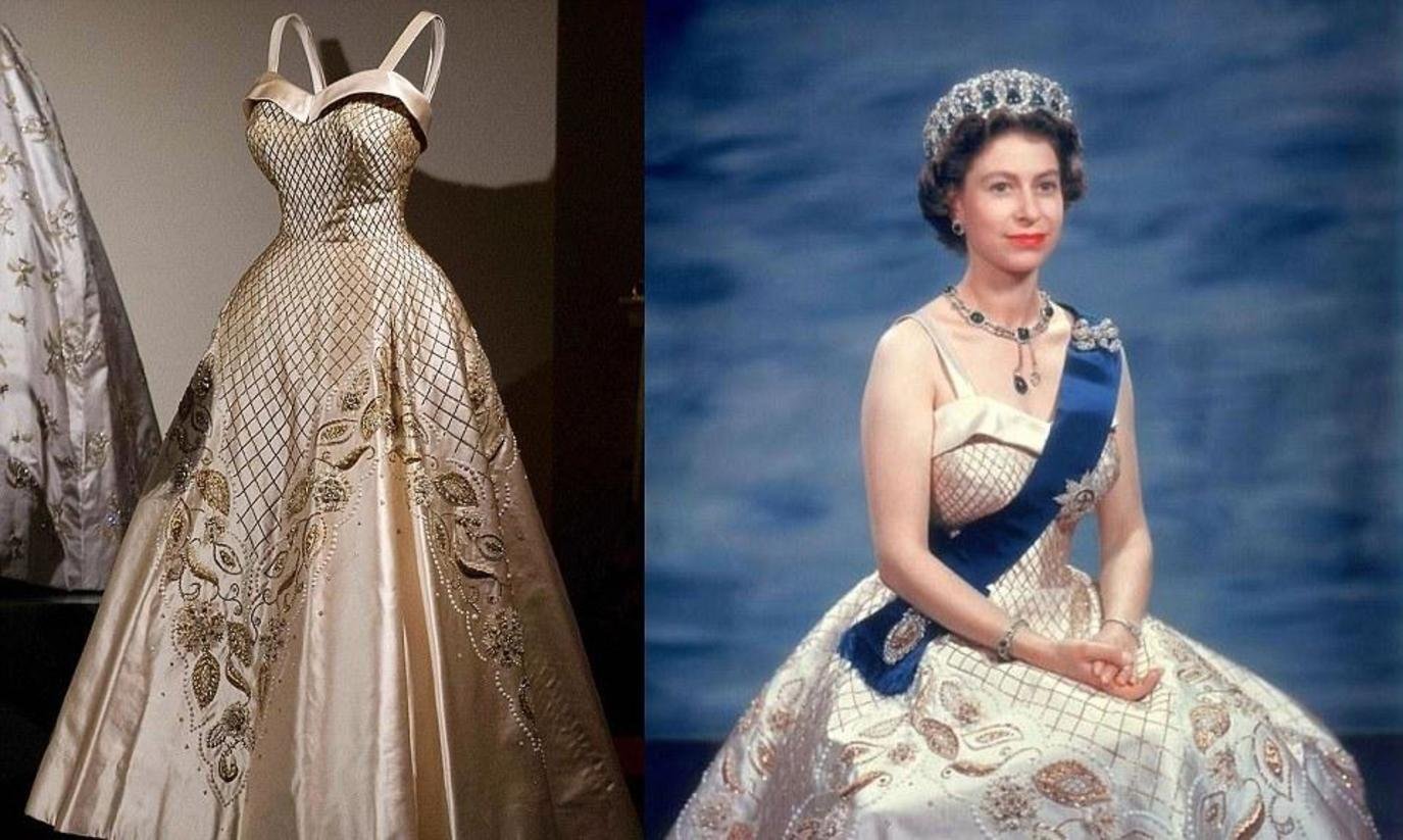 No kronēšanas kleitas līdz kāzu kleitai: Elizabetes II vēsturiskie tērpi tiek izstādīti pirmo reizi.