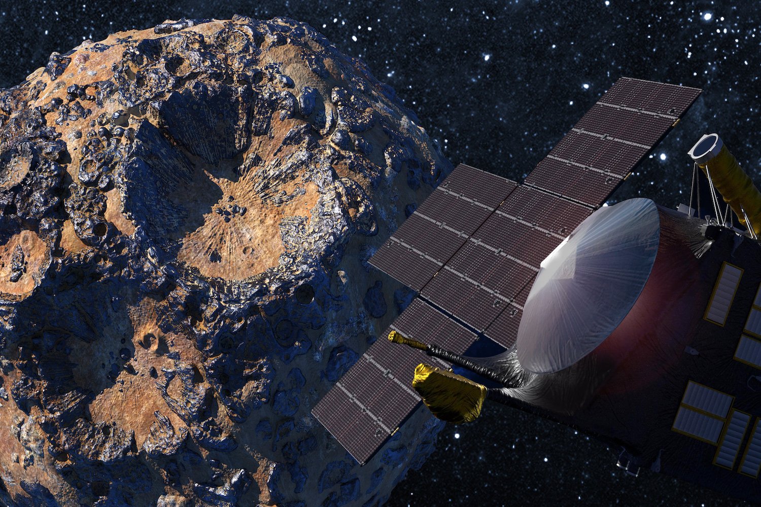 Uz spēles ir 700 kvintiljoni dolāru: NASA misija Psyche pēta lielāko metāla dārgumu Saules sistēmā